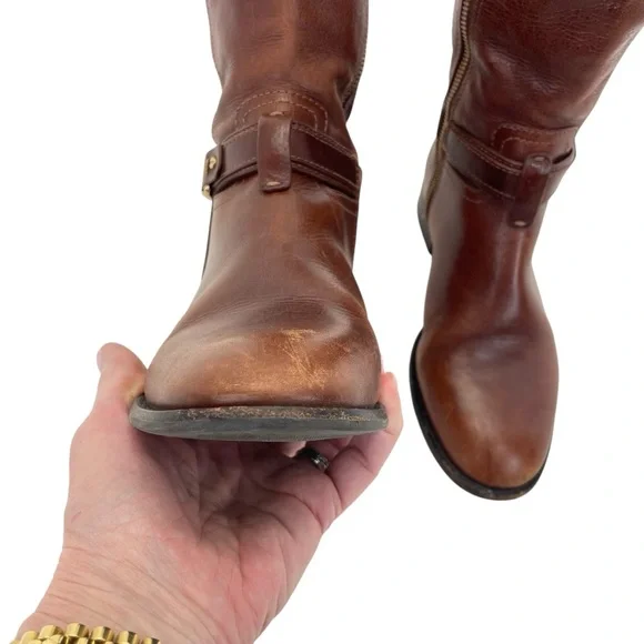 Tory Burch Alessandra Tall Riding Boots 7 Brown - Picture 10 of 16